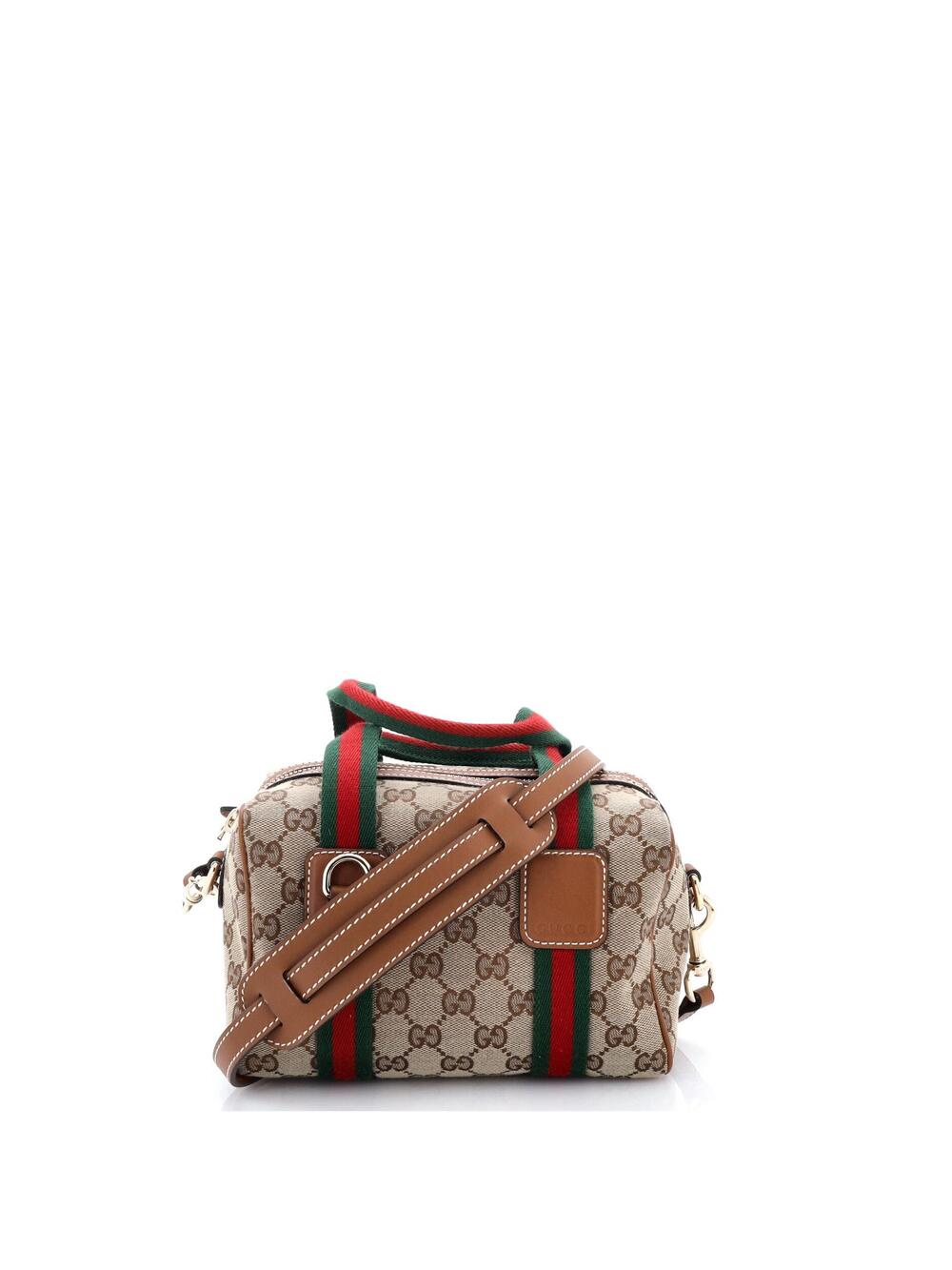 Gucci Web Boston Bag Gg Canvas Mini #267758G17B